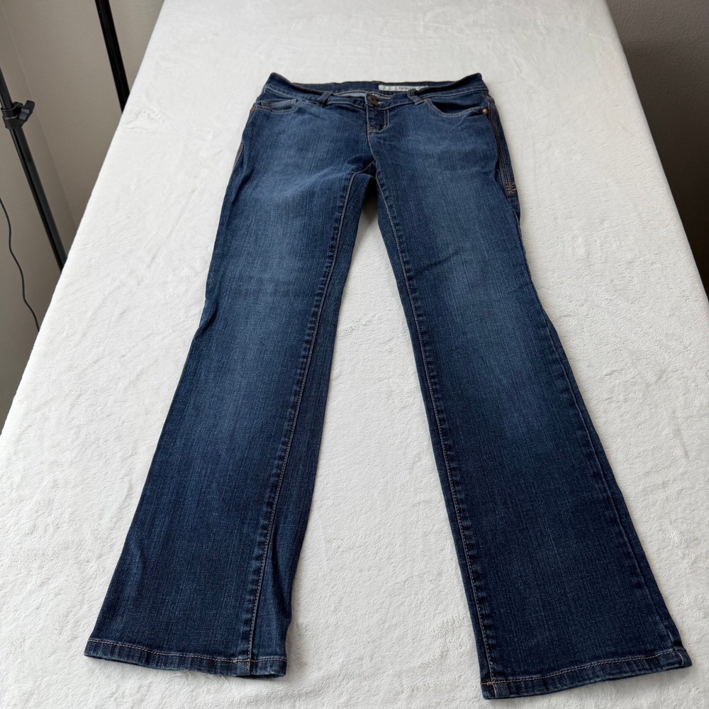 DKNY Jeans Bootcut Women 29 Dark Blue Good Stretch Denim Low Rise